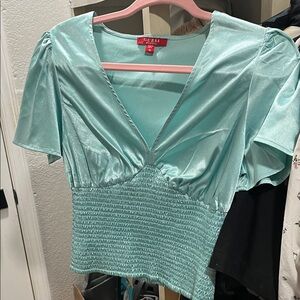 GUESS Women's Light Blue Blouse